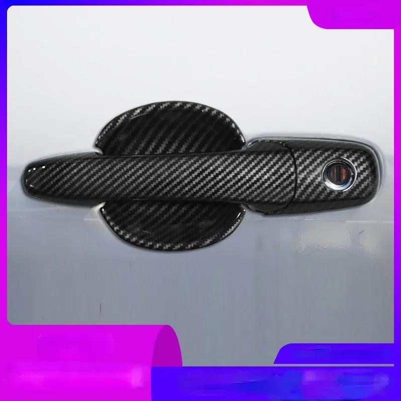 For Nissan Lafesta B35 2012 2013 2014 2015 2016 2017 Chrome Carbon Fiber Car Door Handle Cover Sticker Styling Decal Accessories