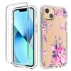 Pattern Printing Luxury Trendy Phone Cases for iPhone 14 Flower case Clear