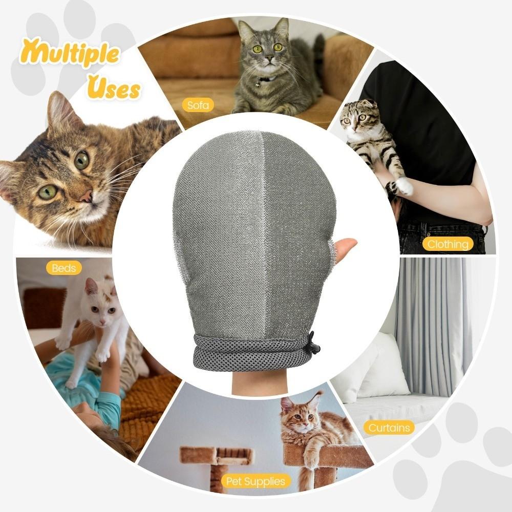 Double-sided Pet Detangling Mittens Soft Cat Cleaning Brush Pet Hair Removal Glove  Clothing