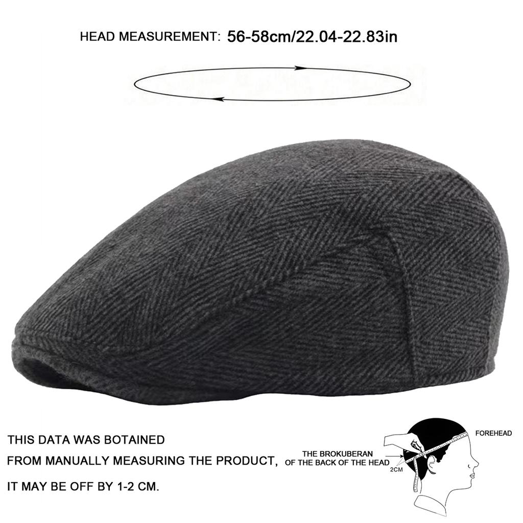 Unisex Artist Beret Hat Retro Peaked Cap Warm Newsboy Caps Autumn Winter Outdoor Leisure Hats Travel Accessories for Women Men