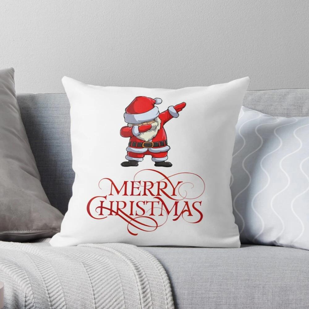 Merry Christmas Decoration Home Pillowcase Cushion Cover Colorful 45X45Cm Modern Living Room Sofa Bed Cartoon Cushion Cover