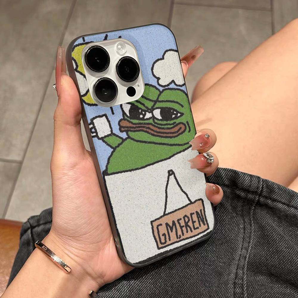 Internet Meme Sad Pepe The Frog Phone Case For IPhone 17 16 15 14 Plus 11 12 13 Pro Max Shockproof Protection Soft Back Cover