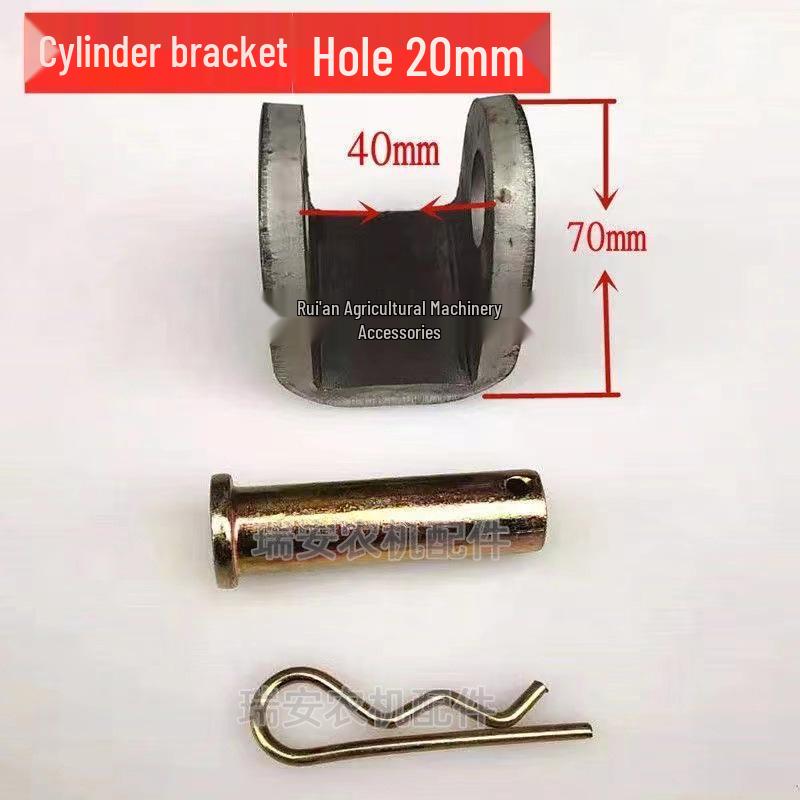 Držák hydraulického válce ve tvaru U pro zvedací oka pro samovykládací systémy traktorů a zemědělských vozidel.