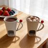with Fork Tea Light Chocolate Melting Cup Ceramic Butter Warmer Pot Cheese Melting Pot  Fruit