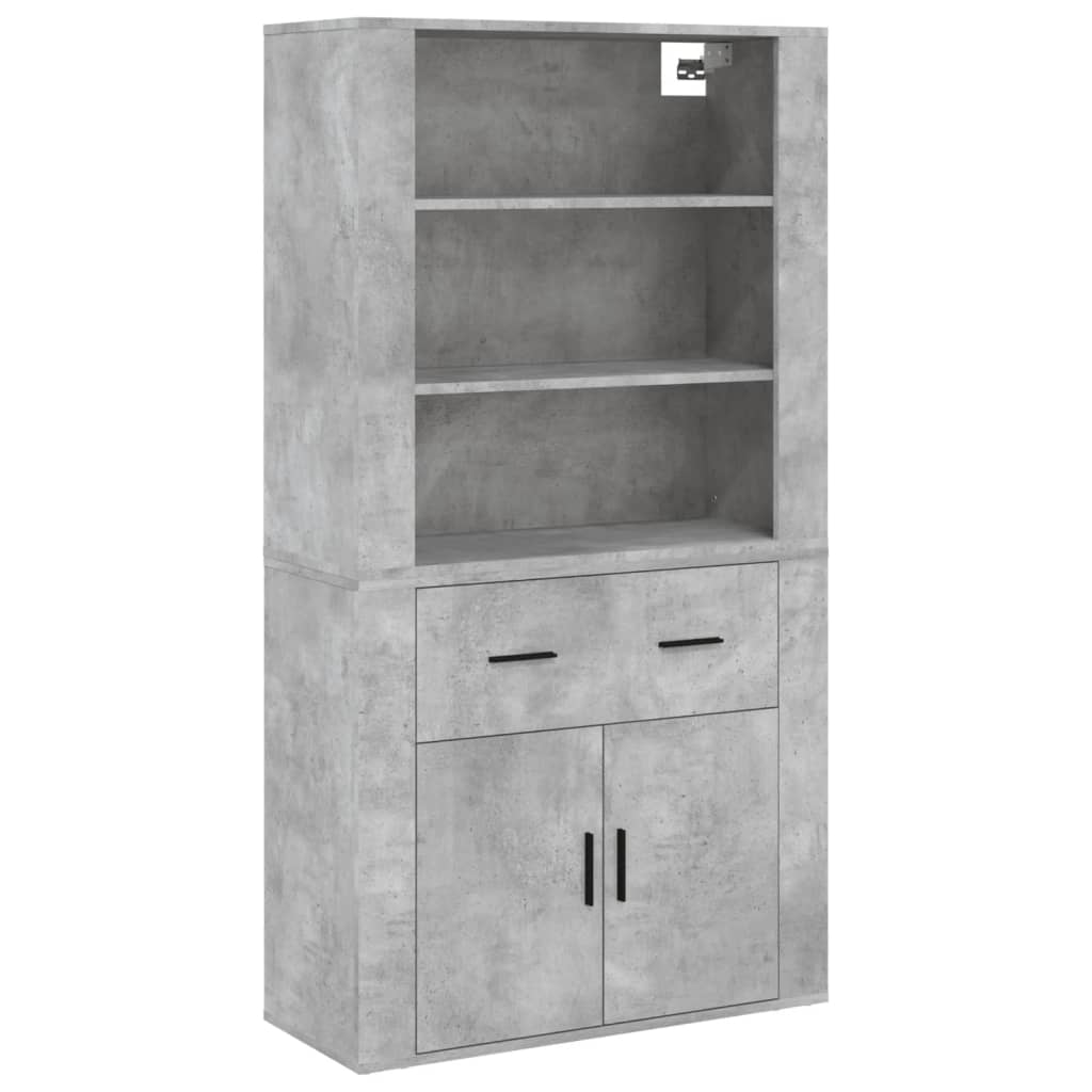 vidaXL Highboard Betongrau Holzwerkstoff