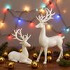 Christmas Reindeer Figurine Small Deer Statue Tabletop Resting/Standing Elk Sculpture for Indoor Home Office Tabletop Mantle Cabinet Desktop Decor