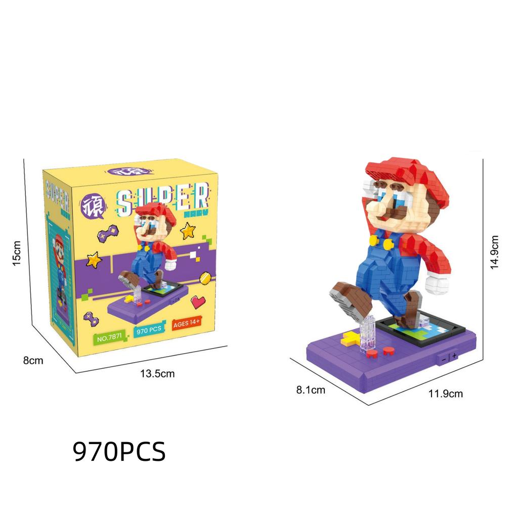 Building Blocks  Particle Cartoon Kawai Desktop Ornaments Halloween Birthday Gifts Christmas Toys Cuddly Toy Dinosaur Puzzle
