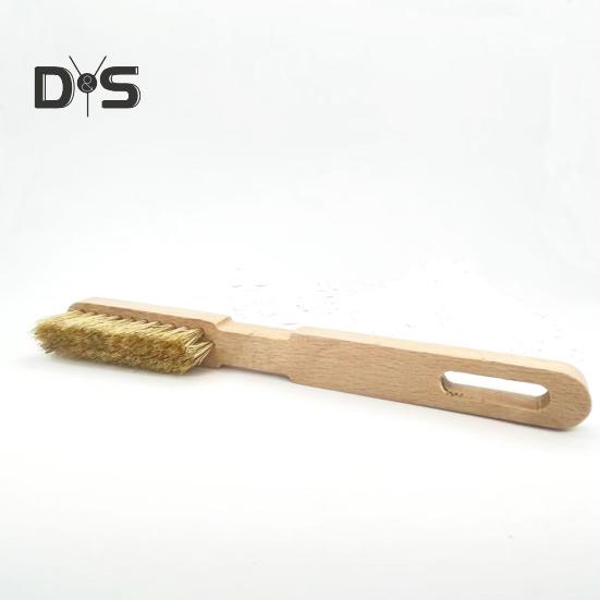 Kletterbürste mit langem Holzgriff, dicken Wildschweinborsten, tragbar, Reinigungswerkzeug für die Kletter- und Boulderbürste im Innen- und Außenbereich