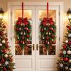 Gold Bell Christmas Teardrop Wreath DIY Bell Swag Wreath New Xmas Door Ornament  Christmas
