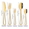 5Pcs Knife Fork Spoon Flatware Set Rainbow Hollowed Out Handle Dinnerware Set Stainless Steel Western Food Suit Silverware Set