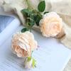 Rose Peony Artificial Flower 3 Heads Plastic for Wedding Office Living Decor