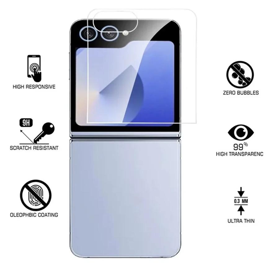 3PCS HD Tempered Glass Film Outer Small Screen Protector For Samsung Galaxy Z Flip 7 Flip 6 5G Flip7 FE