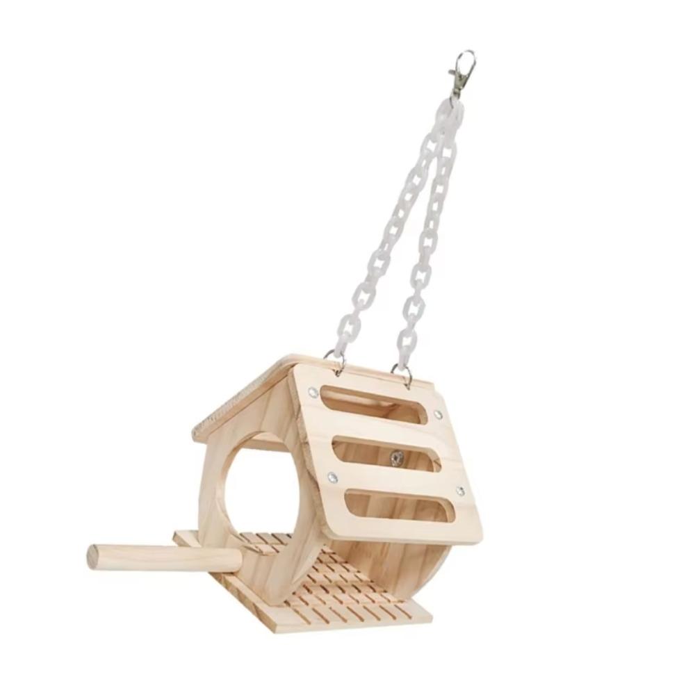 Dual Use Design Bird Hangs Houses Wood Breeding Box Birdhouse Bird Nest Garden