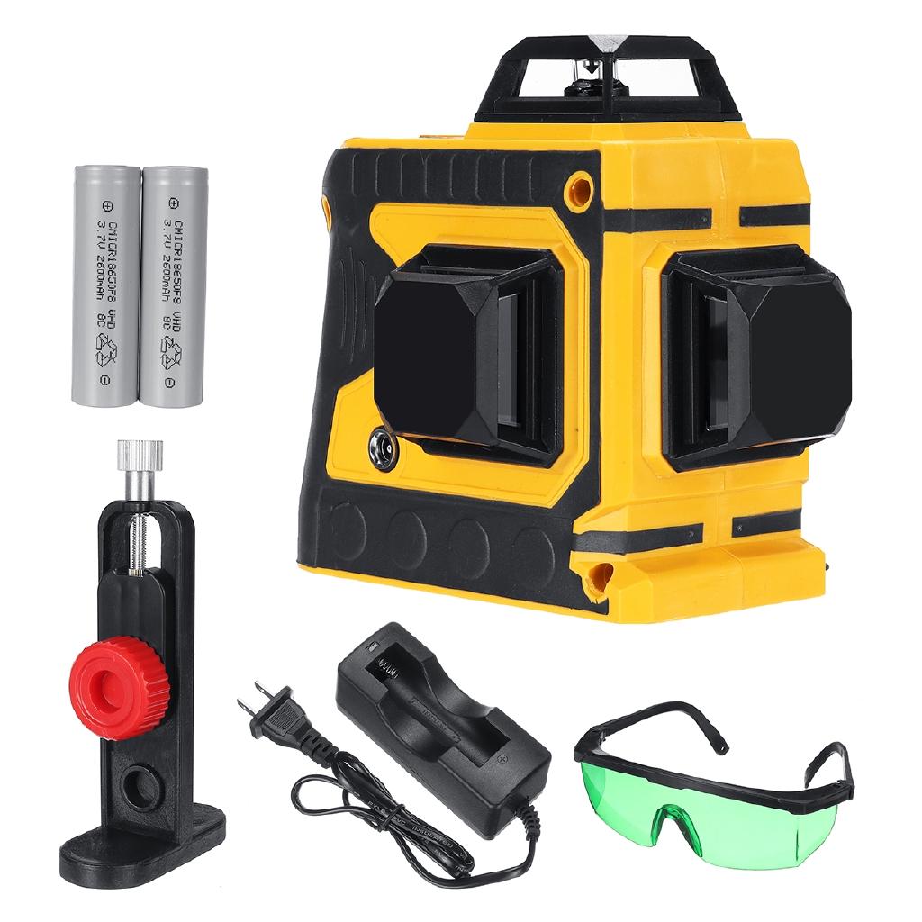 3D 12 Lines Green Cross Line Laser Level 360 Degree Rotation Auto Leveling Horizontal Vertical Laser Beam 532nm