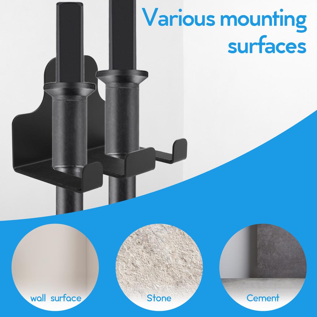 Barbell Holder Carbon Steel Weight Bar Holder with Matte Anti Rust Coating Space Saving Weight Bar Holder for Home Gym Training