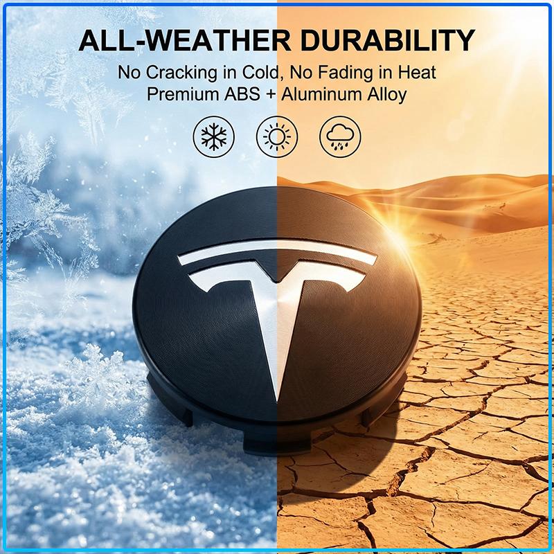 4 stuks 60 mm Auto Wielnaafdopjes Badge Accessoires Voor Tesla Model 3 Model S Model X Model Y Roadster Performance Decoratie