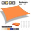 3/5/6M Waterproof Awning Orange Sunshade Sun Shade Sail For Outdoor Garden Beach Camping Patio Pool Sun Canopy Tent Sun Shelters