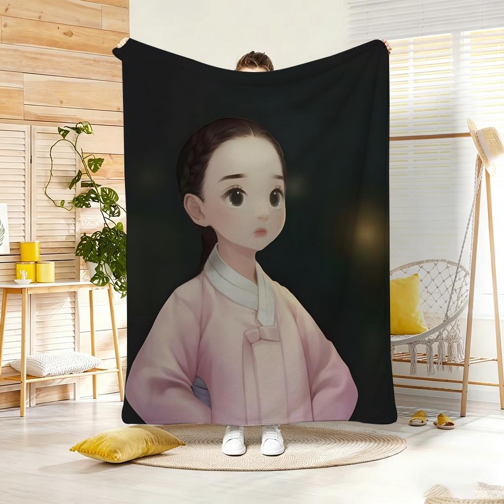 Anime Popula J-Janggeum S Dre-A Throw Lightweight 240G Flannel Blanket Soft Skin-Friendly For Summer Cooling