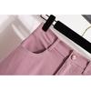 Summer Style Plus Size Skirts Solid Buttons Women Denim A-Line Vintage Basic Skirt 5XL Pink