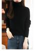 Women's High Neck Ribbed Wool Sweater - Loose Fit Plus Size, Autumn/Winter Knit Base Layer