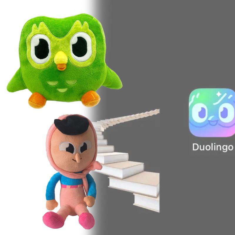Children Plush Duolingo Owl Toys Fabric Cover Language Training Festival Gifts