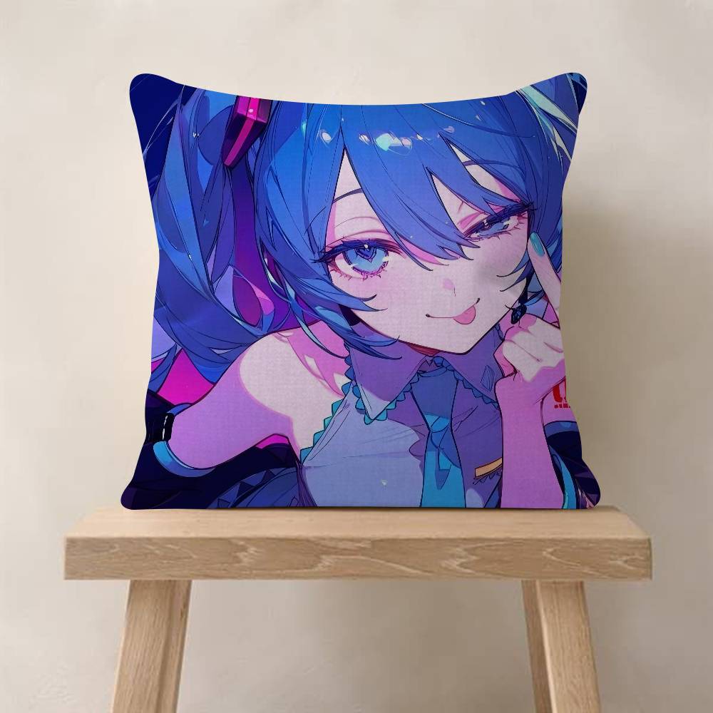 Pillowcase Toon Gift Cushion Cover Bedroom Home Sofa Chair Seat Decor Pillow Case Hot Kawaii Hatsune Anime