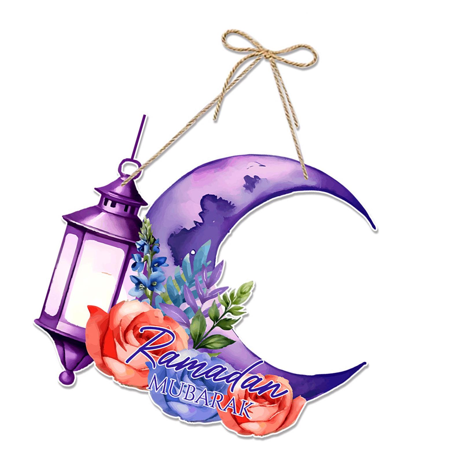 

Eid Mubarak Moon подвесные украшения элегантный Рамадан бумажный дверной подвесной знак дисплей аксессуар для праздничной атмосферы 1