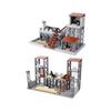 Military Base Construction Sentry Lookout Tower Humanoid Standing Guard Scene Small Particles Mosaic Building Block