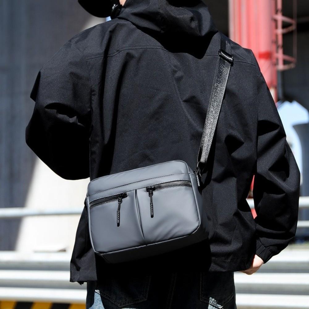 Fabric Men's Shoulder Bag Large Capacity Nylon Crossbody Bag Simple Man Messenger Bag  Outdoor