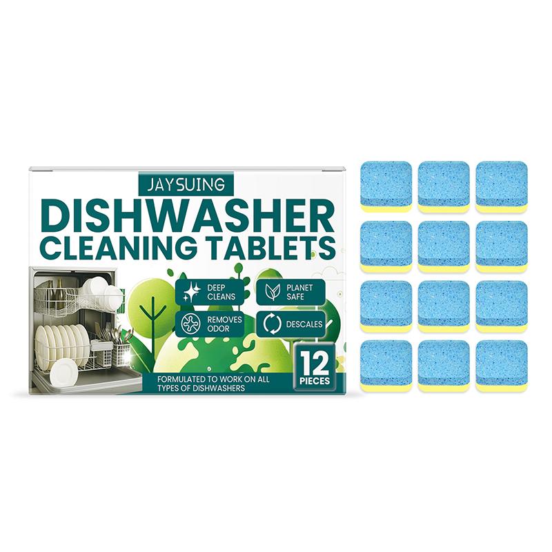 Dishwasher Cleaner And Deodorizer Tablets, 12Pack -Dishwasher Cleaning Tablets For Odor And Buildup Removal, Descaler