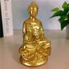 14cm Gold Medicine Buddha Statues Ornament Resin Feng Shui Lucky Shakya Muni Buddha Sculpture Home Office Garden Decoration