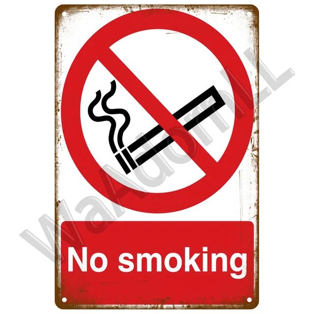 Vintage Retro Warning Tin Signs  Metal Caution Sign for Cafe Club Man Cave Pub Home Bars Coffee Shop  Wall Decor Art for Home