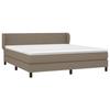 3126105 vidaXL Lit à sommier tapissier avec matelas Taupe 180x200 cm Tissu