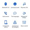 T2 Wireless Bluetooth-compatible 5.0 Motorcycle Helmet Headset Stereo Speaker Headphone