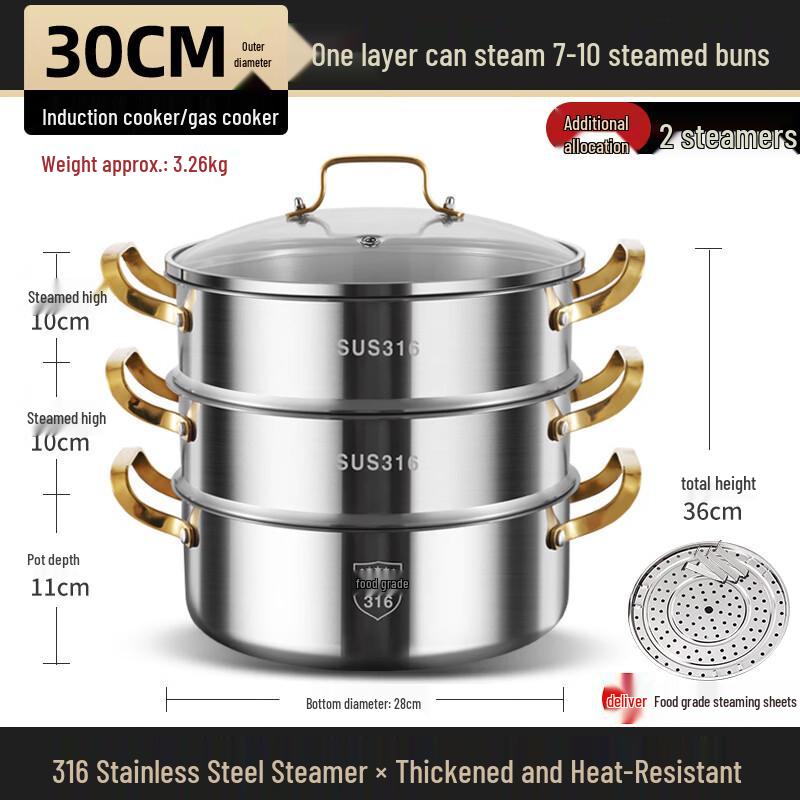 Wutuo 316 Stainless Steel Multipurpose Pot