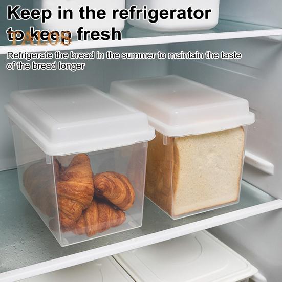 Bread Storage Box 3.4L Capacity Airtight Bread Container for Kitchen Counter Large Sandwich Holder BPA-Free Bread Keeper with Airtight Lid Stackable