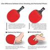 2Pcs HUIESON Ping Pong Rackets 6 Star Ping Pong Supplies Table Tennis Racket  For Club Training
