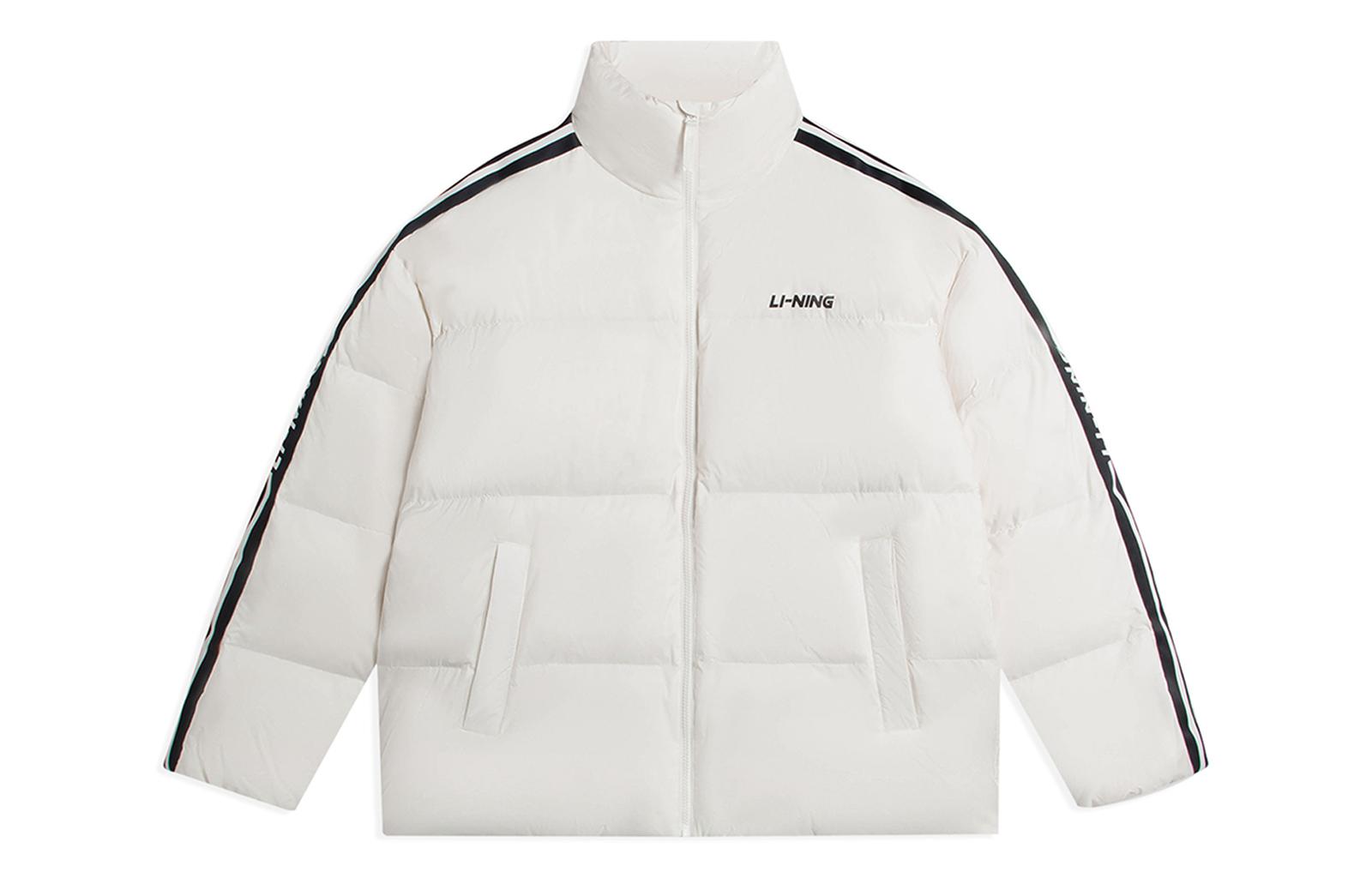 Li Ning Sports Fashion Collection Down Jacket Unisex Mist White AYMS337-2 XL
