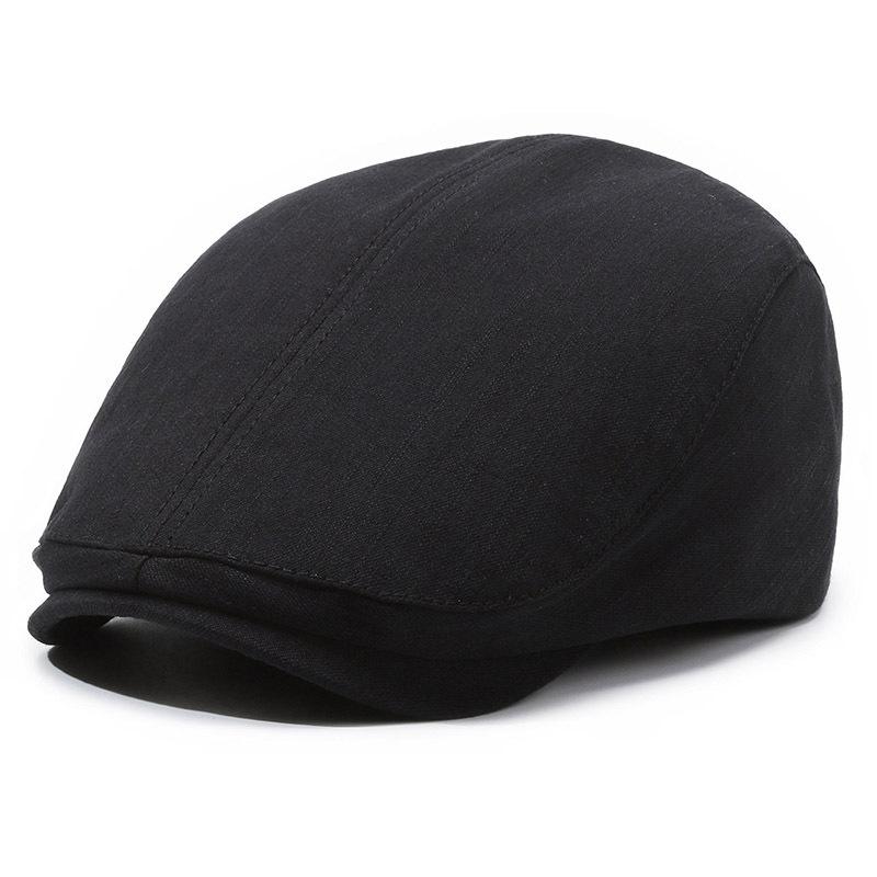Britský styl Newsboy Cap Pánské Jednobarevné Peaked Cap Forward Cap Outdoor Baret Plochá Cap Driver Ivy Hat Gatsby Painters Klobouky