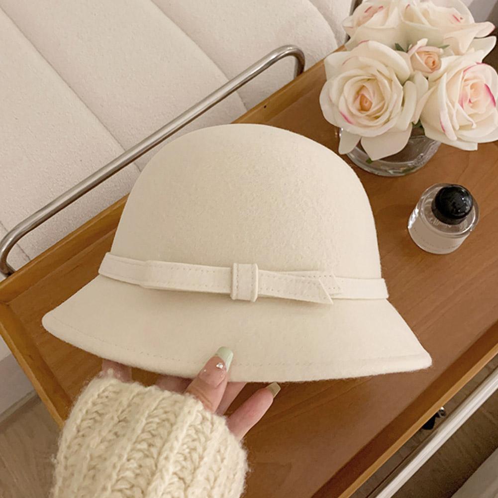 2024 Autumn And Winter Women's French Hepburn Style Hats Versatile Basin Hats Small Fragrant Fi Q8B5