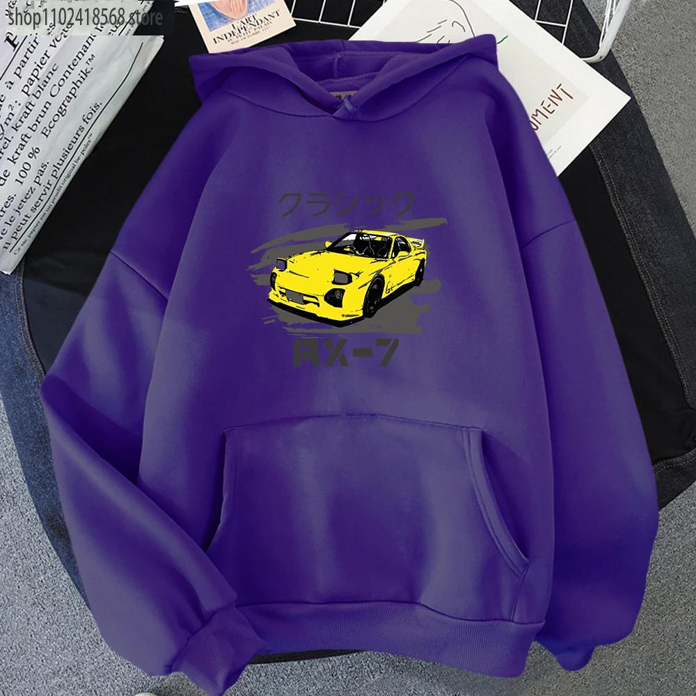 

Толстовки Initial D для мужчин Аниме Японии RX7 Свитшоты Топы Мужская Хип-хоп Уличная одежда Женский Спортивный костюм Мужская Зимняя одежда 3XL