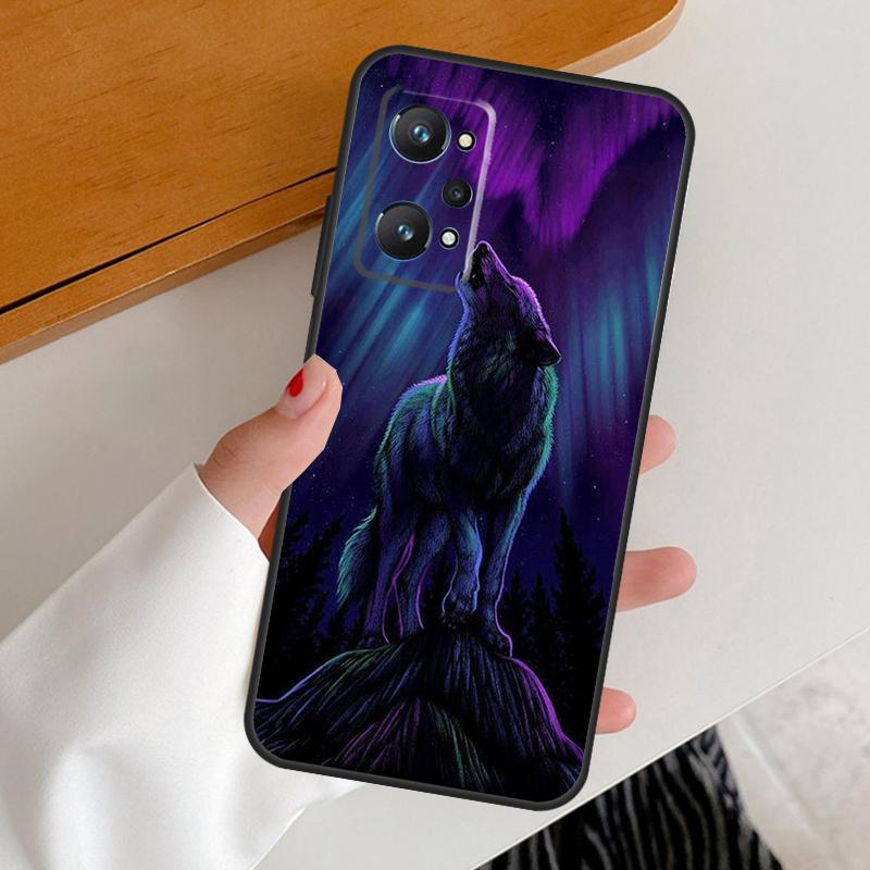 Animal Wolf Galaxy For Realme C53 C51 C55 C67 C30 C31 C33 C35 C21Y C25s GT5 9 10 11 12 Pro Plus GT Neo 6 Case