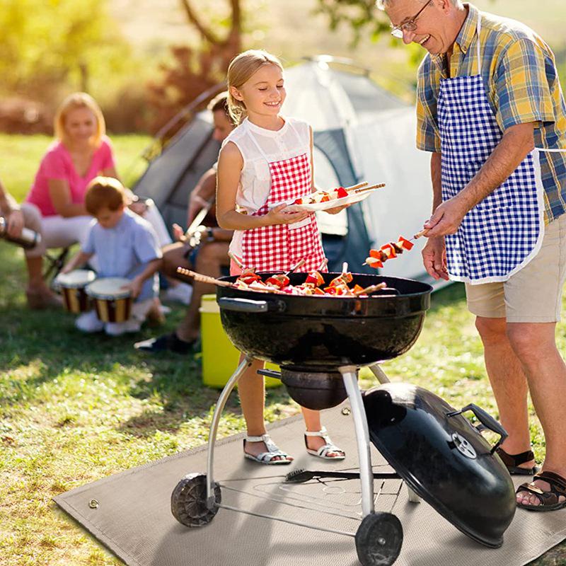Fireproof Fiberglass BBQ Heat Insulation Pad - Flame Retardant, High Temp Resistant Cloth.
