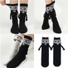 Novelties Funny Crew Socks Valentine Day Gifts Couple Socks Magnetic Holding Hands Socks Magnetic Suction 3D Doll Socks