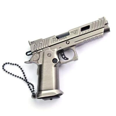 Mini 1:3 lydinio TTI G34 pistoleto modelio raktų pakabukas, nuimamas netikras ginklų rinkimo krepšys, pakabukai, žaislas, vakarėlio dovana suaugusiam berniukui