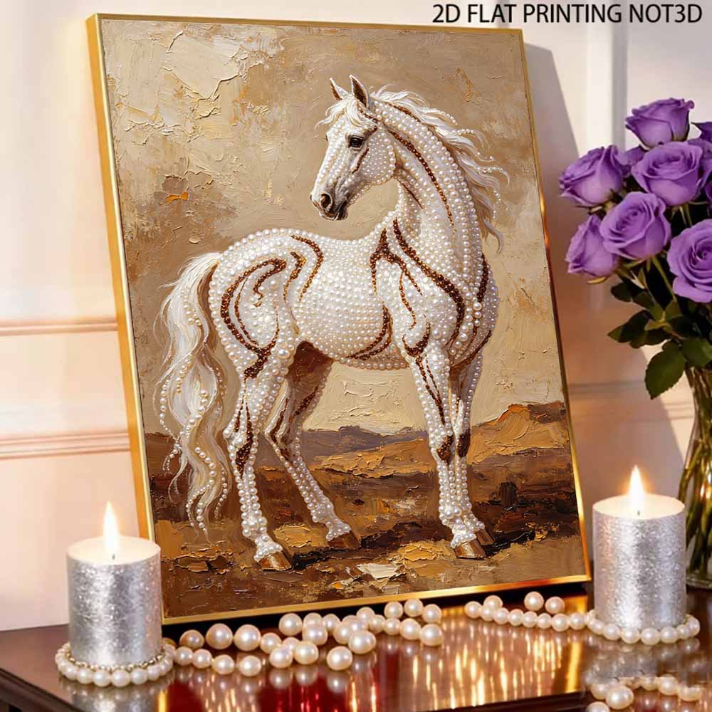 5D Pearl Kit Pearl Horse Arabian Design DIY Enamel Art for Living Room Bedroom Wall Decoration Handmade Gift