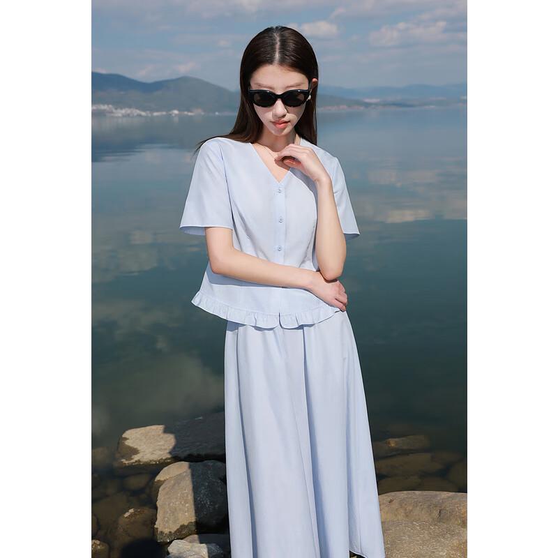 

Женский комплект кардиган с V-образным вырезом и юбка большого размера Sancai 3XL (175/104B)