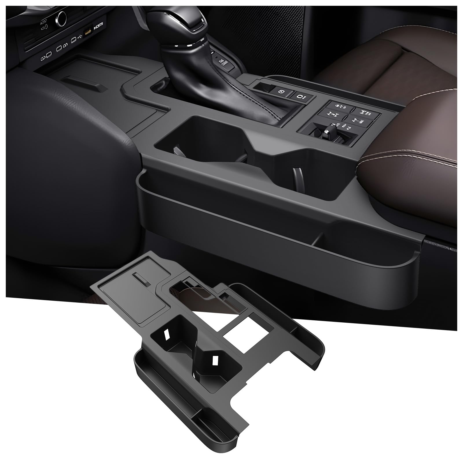 

Toyota Land Cruiser 250 Dedicated Shift Panel Cover Console Tray Protective Mat Land Cruiser 250 Silicone Tray Storage Compartment Drop Gap Side LC250 чёрный