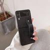 Lamb Pattern Leather Wristband Sticker Leather Folding Mobile Phone Case for Z Flip4/flip3/p50 Pocket