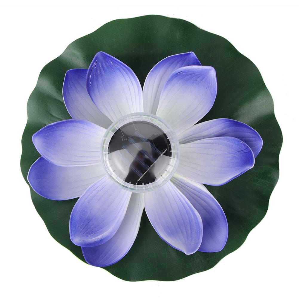 Solar Pond Pool Lights LED Color Changing Lotus Flower Waterproof  Floating LampPurple